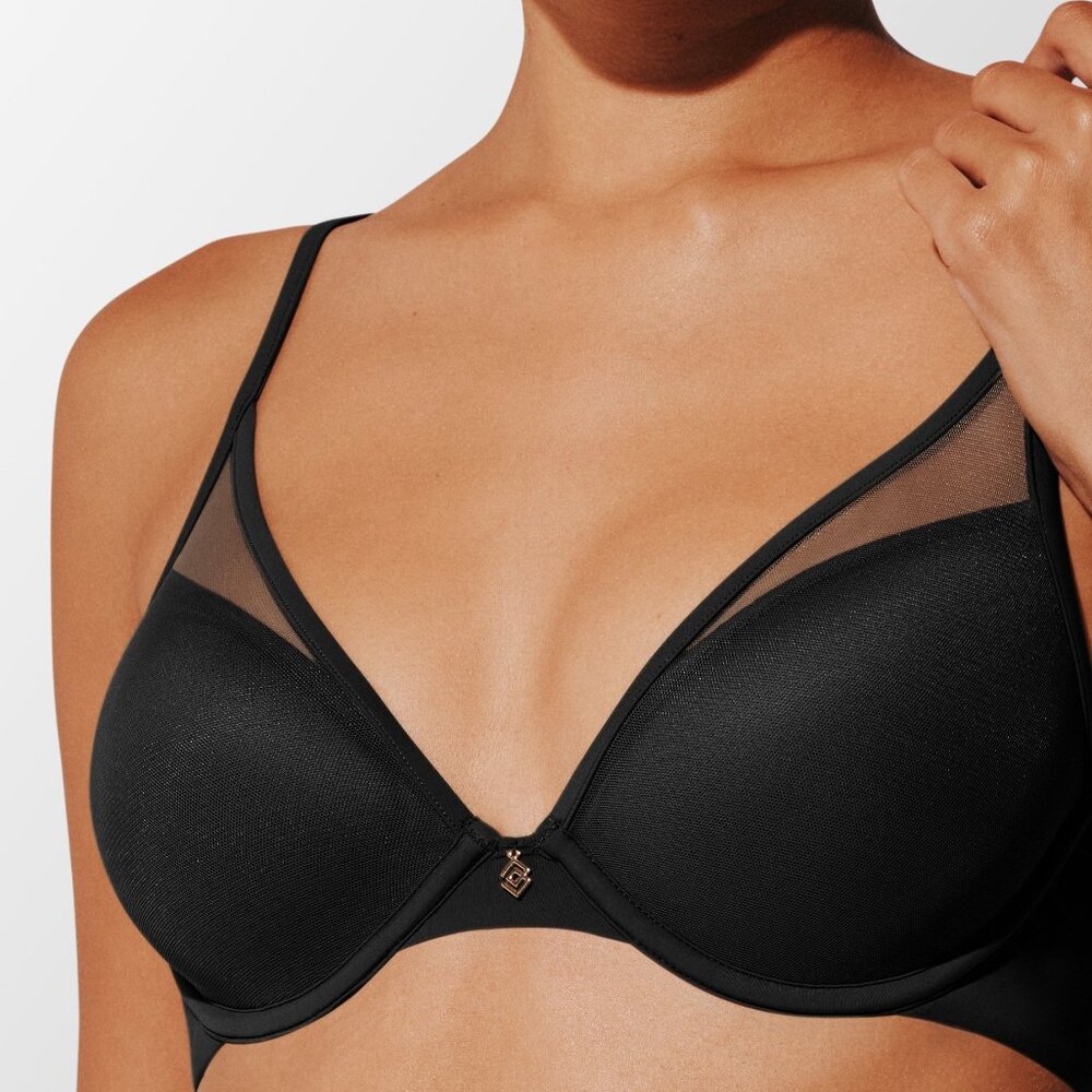 NWT ThirdLove 24/7® Classic Uplift Plunge Bra Size 34Dblack / 34D